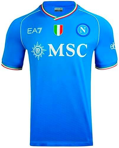 SSC NAPOLI Camiseta Home Ea7, Turquesa, L para Hombre