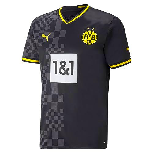 PUMA Borussia Dortmund, Niño/a Camiseta, Temporada 2022/23 Oficial Segunda Equipación