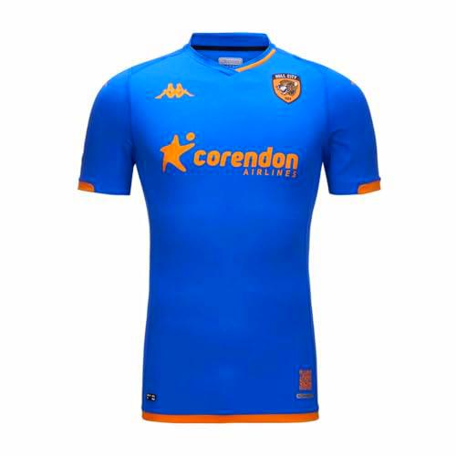 Kappa Kombat Pro 2024 Third Hull City Camiseta, Blanco/Azul/Rojo, L