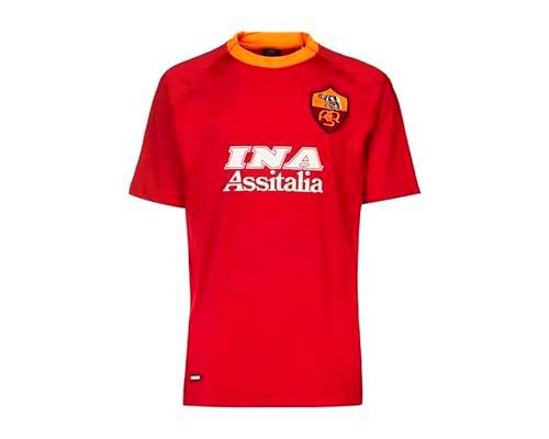 Copa Roma Camiseta de fútbol histórica, Rojo, L Hombres
