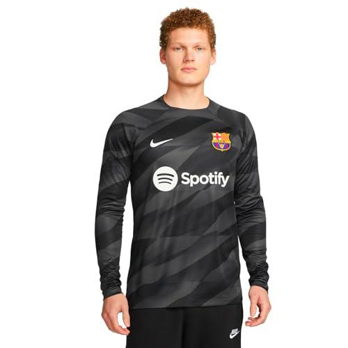 Barcelona FC DX2635-061 FCB M NK DF STAD JSY LS GK T-Shirt Hombre Anthracite/Anthracite/Black/White Tamaño L