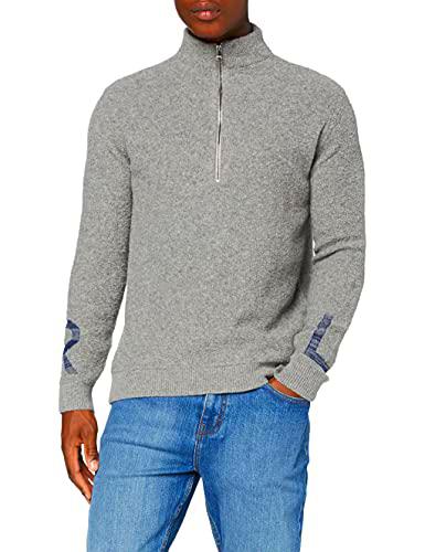 FALKE Turtle Pull Camiseta, Hombre, Light greymel, Extra-Large