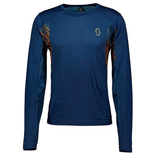 Scott Camiseta MS Trail Run LS, Azul, XXL para Hombre