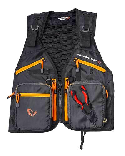 Savage Gear Pro-Tact Spinning Vest, Negro, Talla única Unisex
