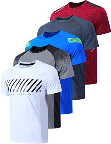 Paquete de 5 Camisetas de Cuello Redondo para Hombre