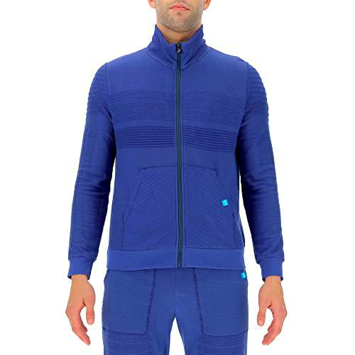 UYN O101994 Natural Training OW Full Zip Long SL_ T-Shirt Men's Azul Profundo M