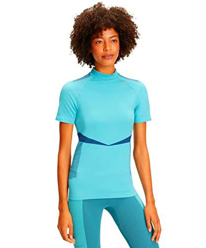 FALKE Camiseta de Cuello Alto RU, Azul (Turquoise 6960)