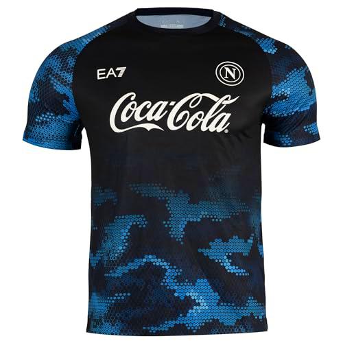 SSC NAPOLI Maglia Training Ea7 Camiseta, Azul Claro