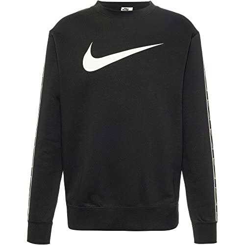 Nike NSW Repeat Sflc Crebb Camiseta, Negro/Negro/Blanco