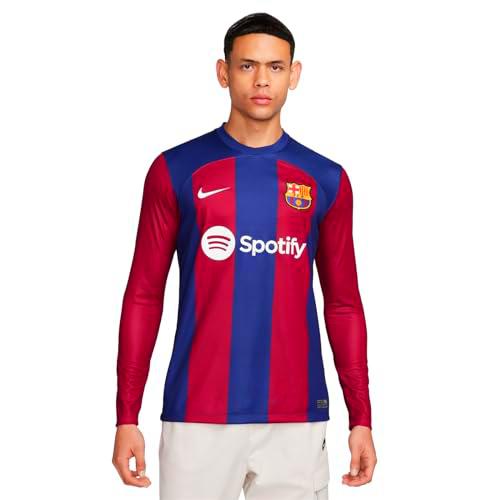 Barcelona FC DX2636-456 FCB M NK DF STAD JSY LS HM T-Shirt Hombre Deep Royal Blue/Noble Red/White Tamaño XS