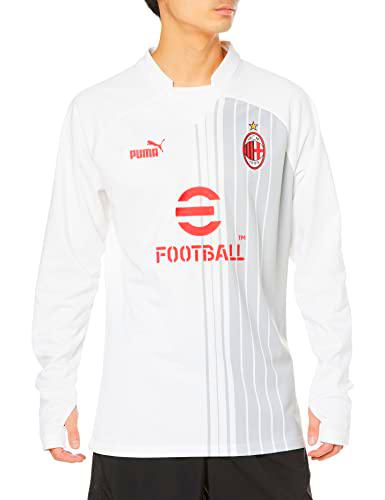AC Milan 769275 Camiseta de fútbol Prematch Sweat Hombre White-Tango Red XXL