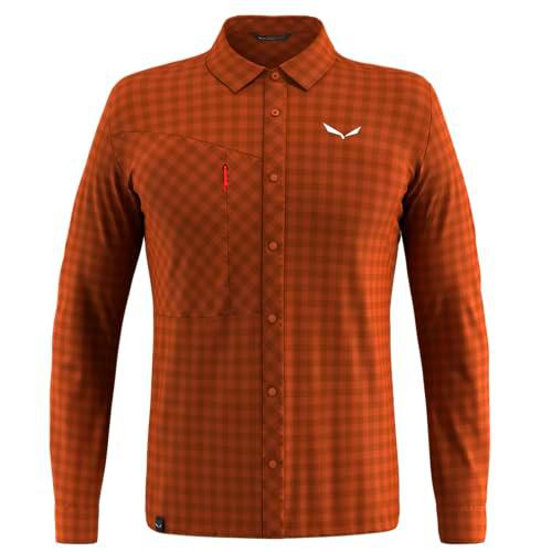 Salewa Camiseta Puez Dry M L/S L, Bombay Brown, Large Hombres