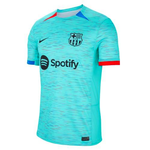 Barcelona FC DX9820-487 FCB M NK DF STAD JSY SS 3R T-Shirt Hombre Light Aqua/Royal Blue/Black Tamaño 2XL