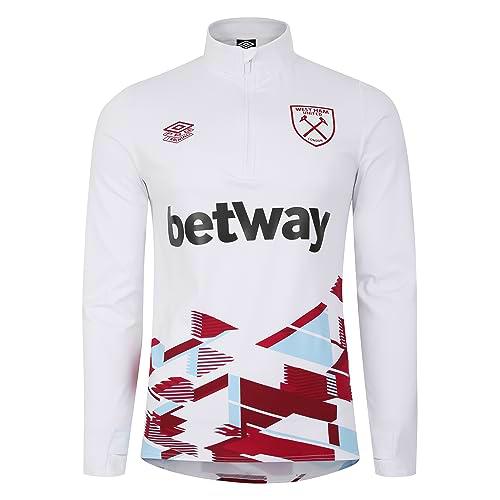 Umbro 98670U Capa Intermedia, Hombres, MFP-Blanco Brillante/Claret Nuevo/Cerúleo, XL
