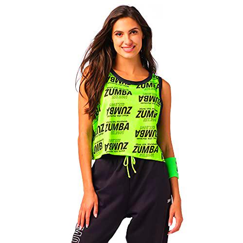 Zumba Cropped Top Fitness Workout Graphic Print Recortada Camisetas Tirantes Mujer de Entrenamiento